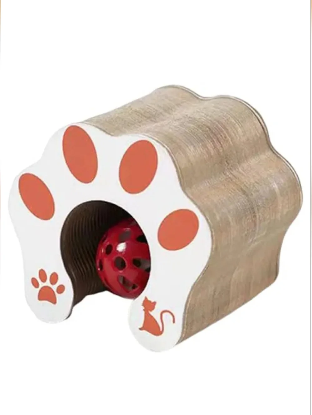 Cat Scratcher Toy‎ w/ Ball Interactive Cat Scratcher Durable Cardboard